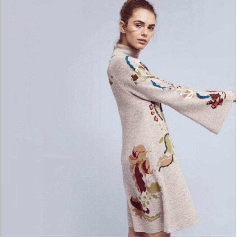 Stunning Anthropologie sweater dress Swing with Petals, new with tags, size M - Picture 12 of 12